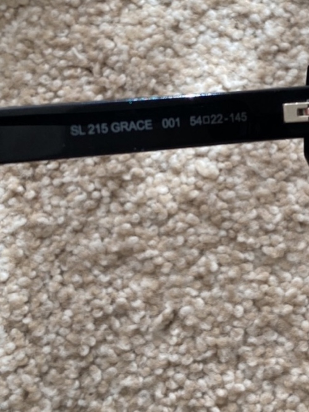 Saint Laurent Black Cat-Eye Sunglasses with Dark Lenses SL 215 GRACE - Picture 6 of 8
